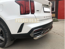 Защита заднего бампера d60 для Kia Sorento 2020-