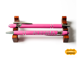 Металл. ручка-стилус с гравировкой серебро