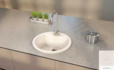 Кухонная мойка Fostogran FGD 51G, 510x510x190мм. 655-Белый