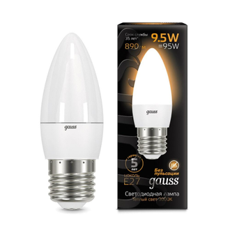 Лампа светодиодная Gauss LED Свеча E27 9.5Вт 890Лм 3000К (103102110)