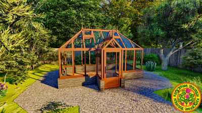 Английская теплица с холлом ЕЛИЗАВЕТА XSP 5х3,5