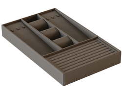 Лоток для колец и цепочек и часов 250х410х50 экокожа Теплый серый FC0131.VP025.WGVPP.CM  ARISTO *