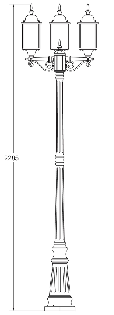 Садово-парковый светильник серии   Dublin 3  (197см)