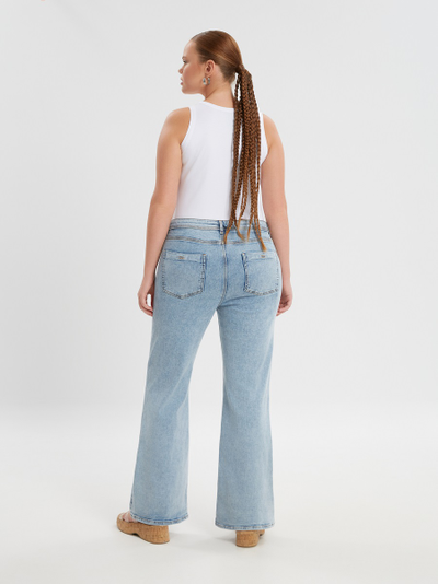 Джинсы клёш голубые