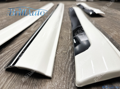 Молдинги Toyota Land Cruiser Prado 150 белые с хромом