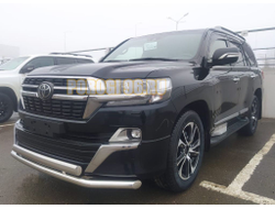 Защита переднего бампера d60/75х42 овал для Toyota Land Cruiser 200 Executive Lounge (2020-...) обновленный