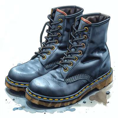 Ботинки Dr. Martens 1490 Vetemens черные с розовым