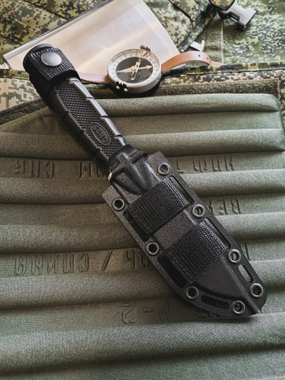 ТАКТИЧЕСКИЙ НОЖ ФИНСКИЙ сталь Х12МФ, рукоять резина, НОЖНЫ ABS, спуски от обуха