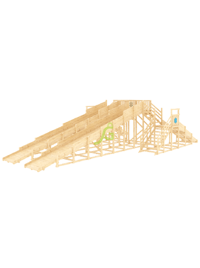 Зимняя горка "IgraGrad Snow Fox", 4 ската, без окраски