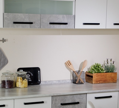 Композиция модульной кухни Модена Белый/Ателье светлый