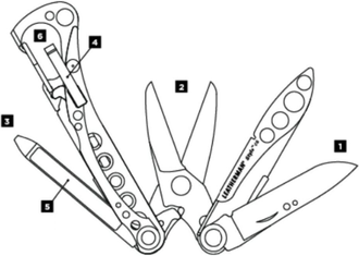 Мультитул LEATHERMAN Style CS, 6 функций,  серебристый [831245]