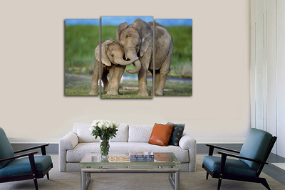 Модульная картина "Мамин слоненок"