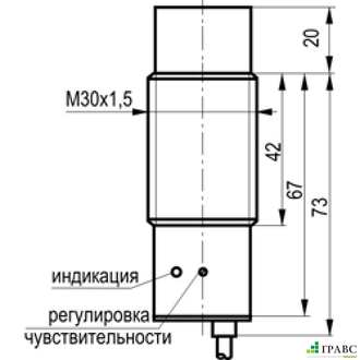 Емкостный датчик уровня CSN E81A5-12G-20-LZ