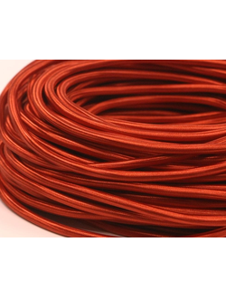 Провод декоративный ПДК 2х2,5 красный шёлк