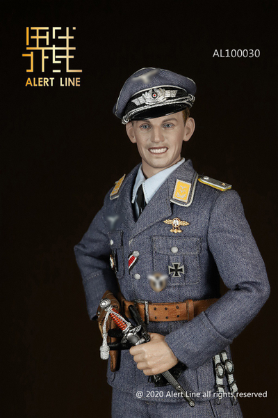 ПОВРЕЖДЕНА КОРОБКА - Летчик Люфтваффе - Коллекционная ФИГУРКА 1/6 scale WWII Luftwaffe Fighter Ace (AL100030) - Alert Line