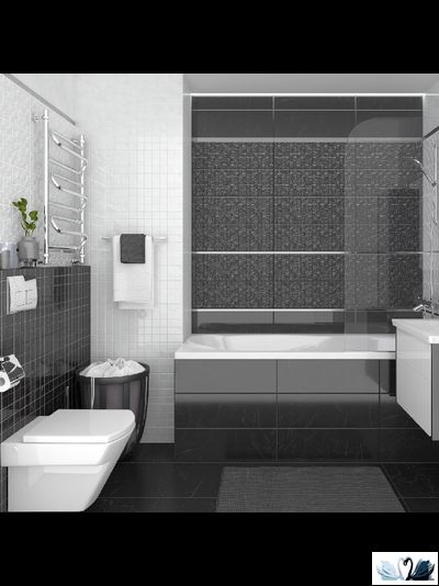 Плитка настенная Laparet Royal черный 20 х 60 см