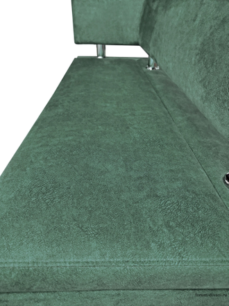 Кухонный ДИВАН "ФОРУМ-4" с боковой спинкой, Зеленый Левый