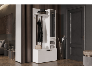 Купить прихожие оптом Прихожую НИКА ВЗ910 Вешалку с зеркалом Белый ...