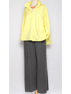 Рубашка хлопок "Большой карман" желтая до р.56