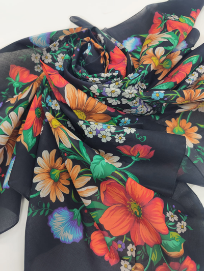 Павловопосадский платок Солнечный танец 1711-18