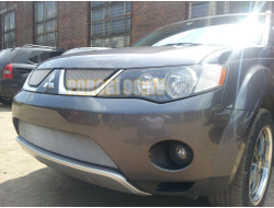 Защита радиатора Mitsubishi Outlander XL 2006-2010 chrome низ