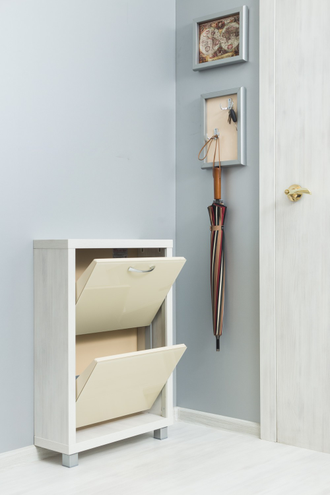 Обувница Айрон-2 (фасад стекло Капучино)