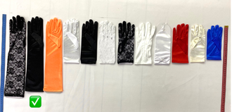 Перчатки атласные (длинные), цв. Черный, ST-6605