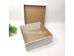 Коробка с отдельной крышкой 250*250*100 мм БЕЛЫЙ