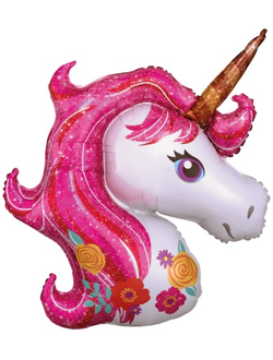 Голова единорога розовый (112 см)