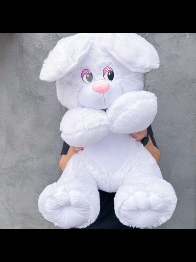 Плюшевый заяц 110 см белый
