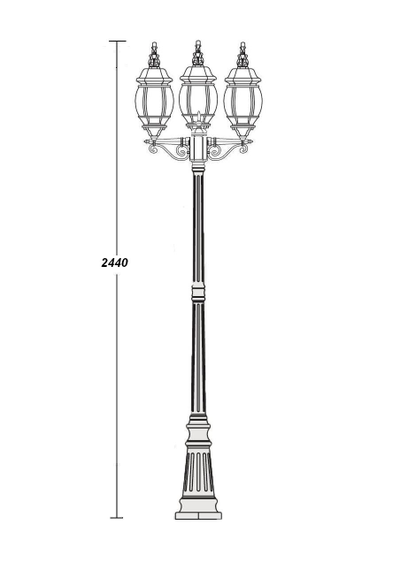 Садово-парковый светильник серии America 3S bg (h=2.0)