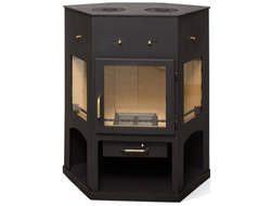 Печь-камин Енисей с плитой, Мета - Бел (Беларусь)