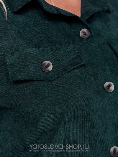 Комплект 2-х предметный, состоящий из рубашки и брюк, в цвете изумруд