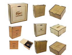 Деревянная коробочка для ремней 13*13*6,5см