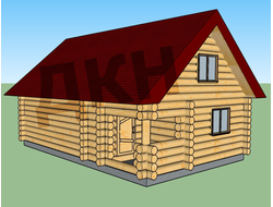 Баня 6 на 9 с мансардным этажом