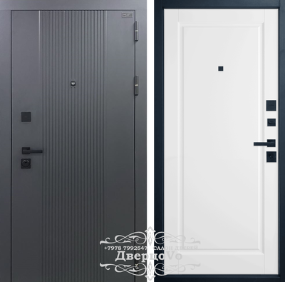 ВФД (VFD) ВЛАДИМИРСКАЯ ФАБРИКА ДВЕРЕЙ/ BALANCE Twin. GLANTA/ ЭКОШПОН Sharkskin - Emalex Ice/ ТОЛЩИНА 112 мм/ ТРИ КОНТУРА/ МИНЕРАЛЬНАЯ ПЛИТА