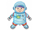 Шар (32&#039;&#039;/81 см) Фигура, Космонавт, Голубой, 1 шт.