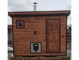 Баня 2*3 м, крыша 1 скат, топка снаружи