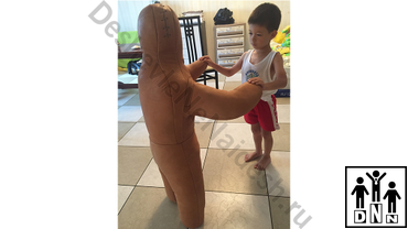 борцовский тренировочный манекен кожаный двуногий