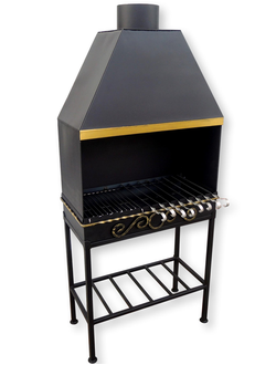 Мангал с вытяжным зонтом