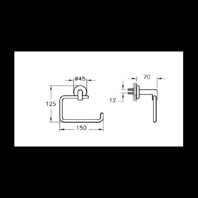 Держатель туалетной бумаги, глянцевый хром, Vitra MINIMAX S, A44796