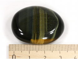 Тигрово-соколиный глаз, полировка плоская, ЮАР (35*28*10 мм, 19 г) №35700