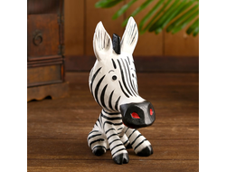 Модель № W173: подставка под очки "Маленькая зебра" из дерева албезии