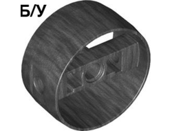 ! Б/У - Cylinder 4 x 4 x 1 2/3 with Pin Holes and Center Bar, Pearl Dark Gray (41531 / 6074417) - Б/У