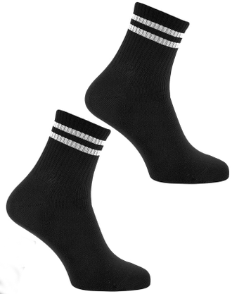 НОСКИ СТАНДАРТ ЧЕРНЫЕ С БЕЛЫМ 3 ПАРЫ