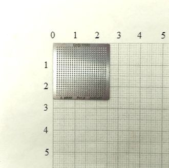 Трафарет BGA для реболлинга чипов универсальный, шаг 0.55мм., P=1.0, A=26x26