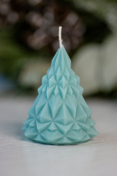 Свеча "Ёлка хрусталь" Бирюза