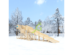 Зимняя горка "IgraGrad Snow Fox", скат 10 м, без окраски фото