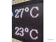 Светодиодное табло с отображением температуры воды и воздуха 19*35см (Размер А4)