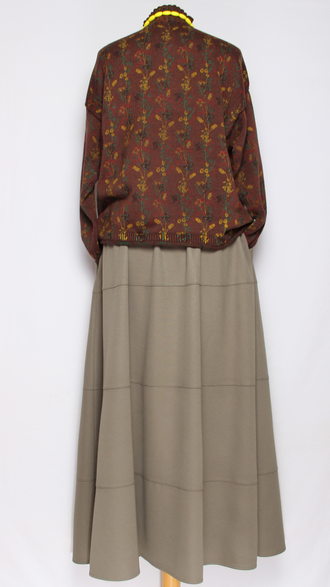 Юбка "ТРИКОТАЖ" хаки р.52-56